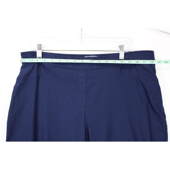 Laura Scott  Pull On Ankle Pants Women XXL  Straight Leg Stretch Comfort Blue - Picture 3 of 10